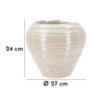 Vaso Perly Round cm ø 27x24