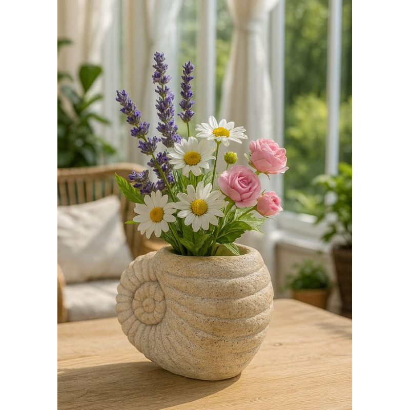 Vaso Shell Sand -a- cm 33x19x23 (apertura cm ø 13)