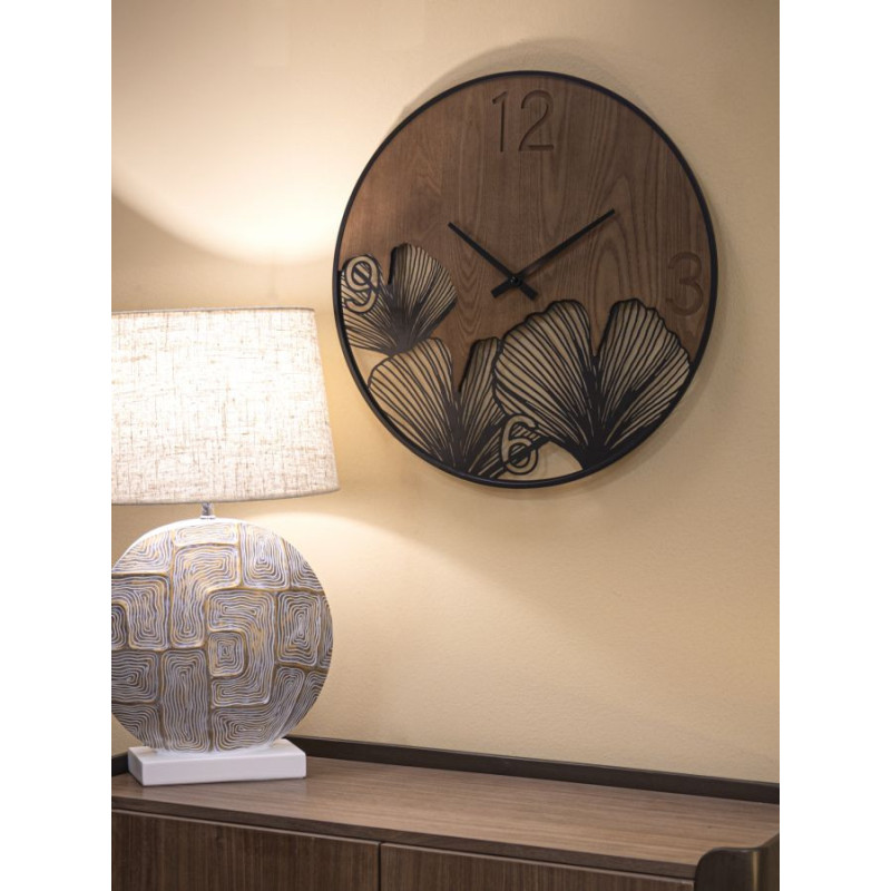 Orologio Da Muro Super Wood/leaf cm ø 60x2