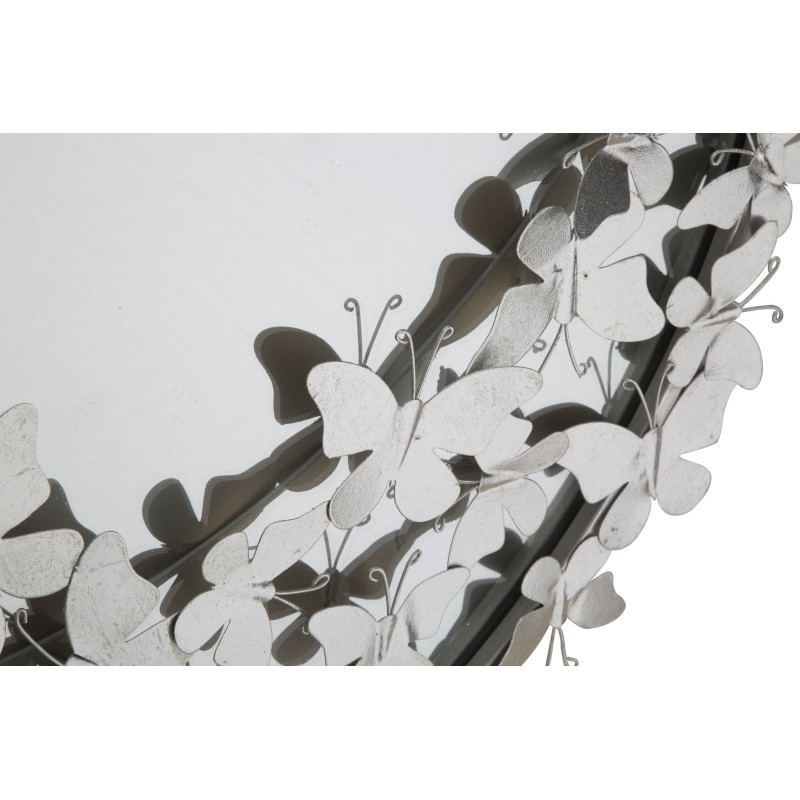 Specchio Farfalle Round Silver cm ø 91x3x94