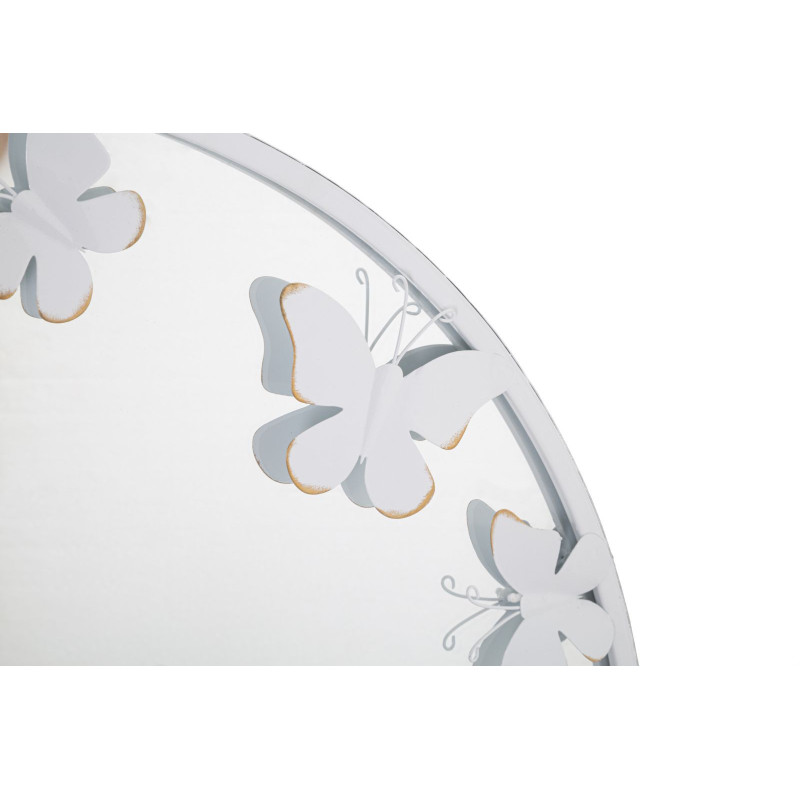 Specchio Rotondo White Butterfly cm 62,5x2,3