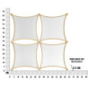 Specchio Da Muro Jalo cm 68x3,5x68