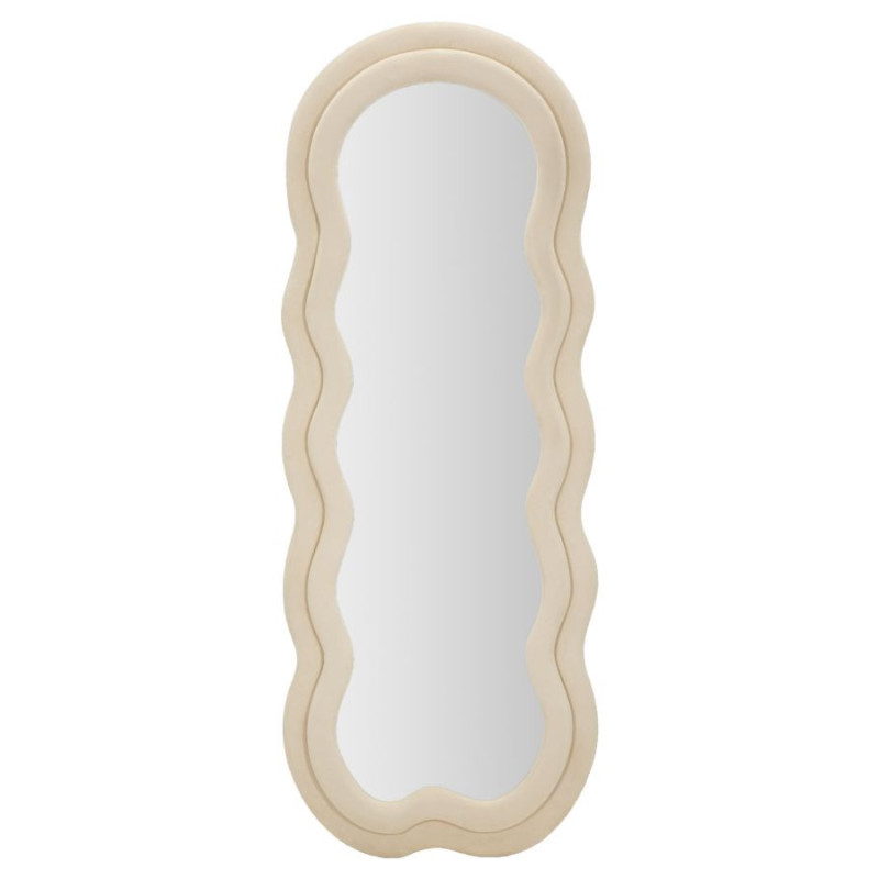 Specchio Da Muro Miki Velluto Crema cm 60x4x160