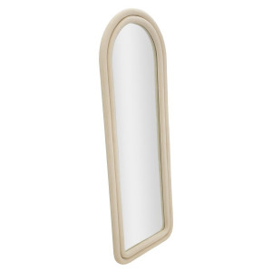 Zoom Specchio Da Muro Cloe Velluto Crema cm 60x4x160