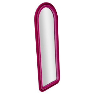 Zoom Specchio Da Muro Cloe Velluto Fuxia cm 60x4x160