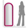 Specchio Da Muro Cloe Velluto Fuxia cm 60x4x160