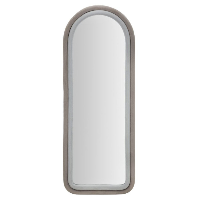 Specchio Da Muro Cloe Velluto Grigio cm 60x4x160