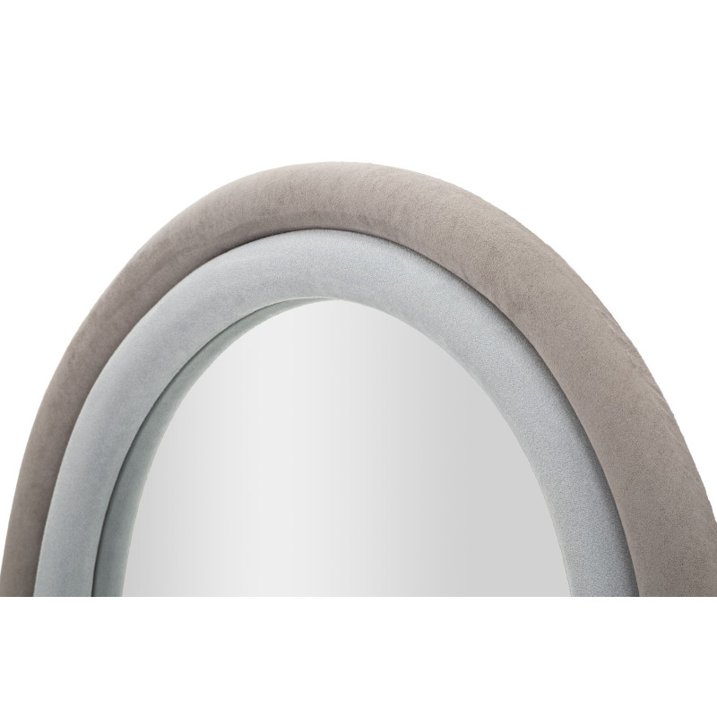 Specchio Da Muro Cloe Velluto Grigio cm 60x4x160