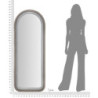 Specchio Da Muro Cloe Velluto Grigio cm 60x4x160