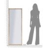 Specchio Da Muro Berlino Rosa cm 55x2x150 (misura Specchio cm 49x143,5)