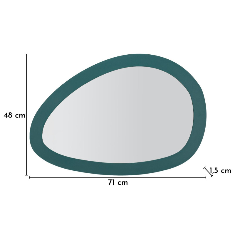 Specchio Da Muro Saturno Ottanio cm 71x1,5x48