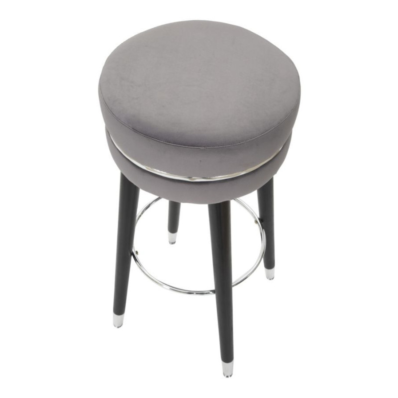 Sgabello Bar Paris Grigio/silver cm ø 35x74