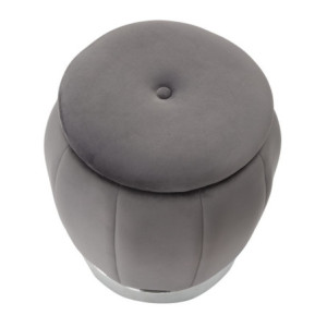 Zoom Puff/contenitore Paris Grigio/silver cm ø 43x43