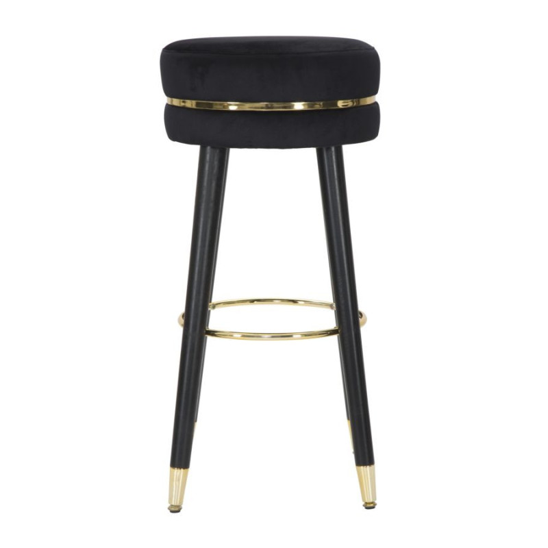 Sgabello Bar Paris Nero/gold cm ø 35x74