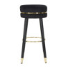 Sgabello Bar Paris Nero/gold cm ø 35x74