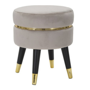 Sgabello Paris Grigio/gold cm ø 35x40,5