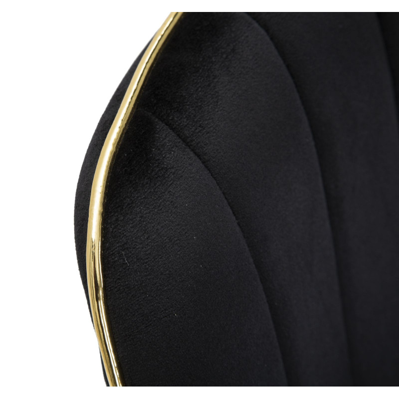 Sedia Paris Nera/gold Set 2 Pz cm 51x59x79