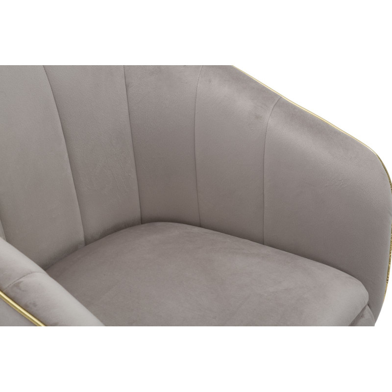 Poltrona Paris Grigia/gold cm 62x58x78