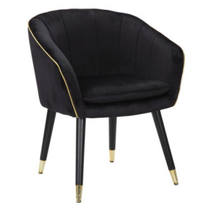 Poltrona Paris Nera/gold cm 62x58x78