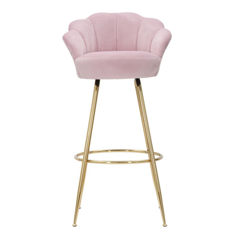 Sgabello Bar Vienna Rosa cm 55x53x110