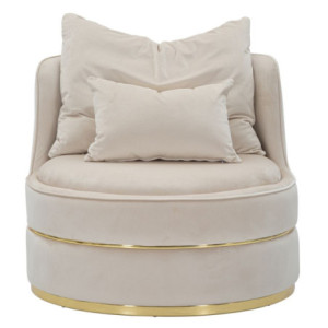 Zoom Poltrona Paris Space Crema/gold cm ø 84x72