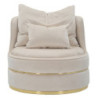 Poltrona Paris Space Crema/gold cm ø 84x72