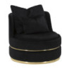 Poltrona Paris Space Nero/gold cm ø 84x72