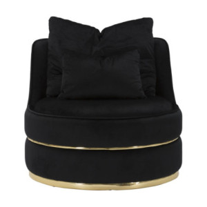 Zoom Poltrona Paris Space Nero/gold cm ø 84x72