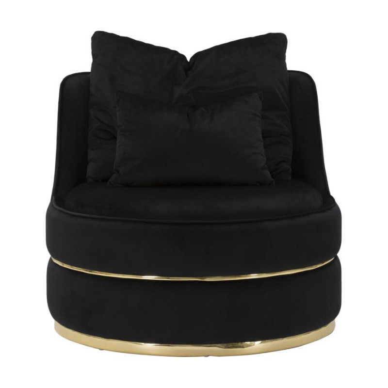 Poltrona Paris Space Nero/gold cm ø 84x72