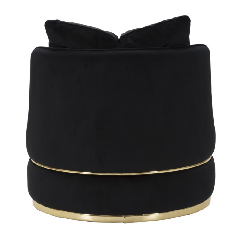 Poltrona Paris Space Nero/gold cm ø 84x72
