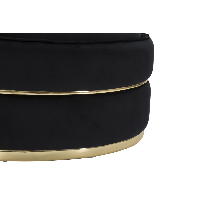 Poltrona Paris Space Nero/gold cm ø 84x72