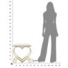 Sgabello Heart Crema cm 50x37,5x51,5