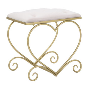Sgabello Heart Rosa cm 50x37,5x51,5