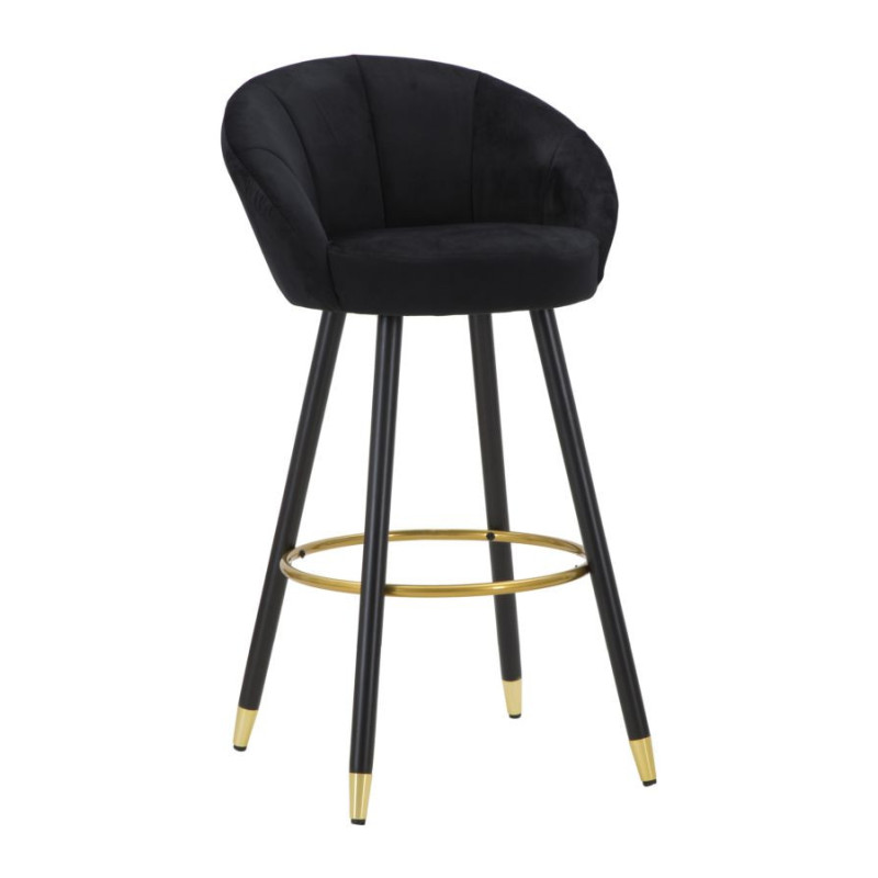 Sgabello Bar Prague Nero cm 55x56x104