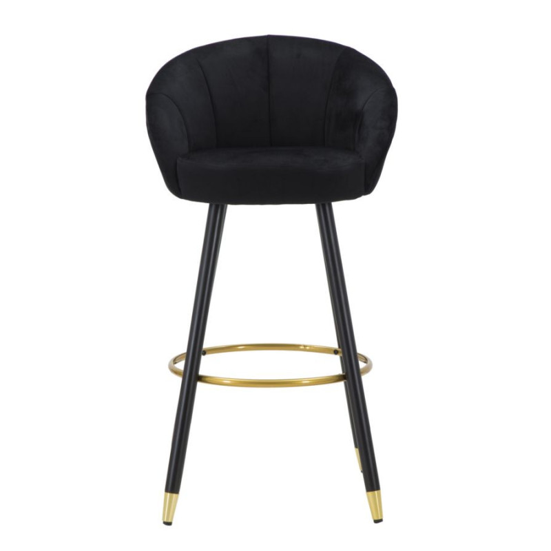 Sgabello Bar Prague Nero cm 55x56x104