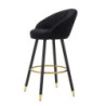 Sgabello Bar Prague Nero cm 55x56x104