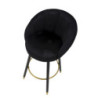 Sgabello Bar Prague Nero cm 55x56x104
