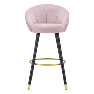 Zoom Sgabello Bar Prague Rosa cm 55x56x104