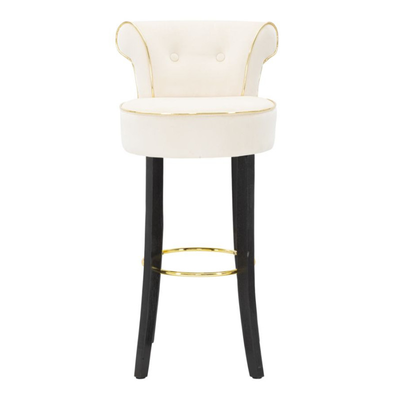 Sgabello Bar Luxy Crema cm 46x48x96