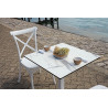 Piano tavolo HPL 70x70 rilievo legno Moia resistente outdoor