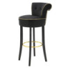 Sgabello Bar Luxy Nero cm 46x48x96