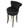 Sgabello Bar Luxy Nero cm 46x48x96