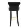 Sgabello Bar Luxy Nero cm 46x48x96