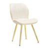 Sedia Paris Space Crema /gold Set 2 Pz cm 46x58x77