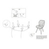 Sedia Paris Space Crema /gold Set 2 Pz cm 46x58x77