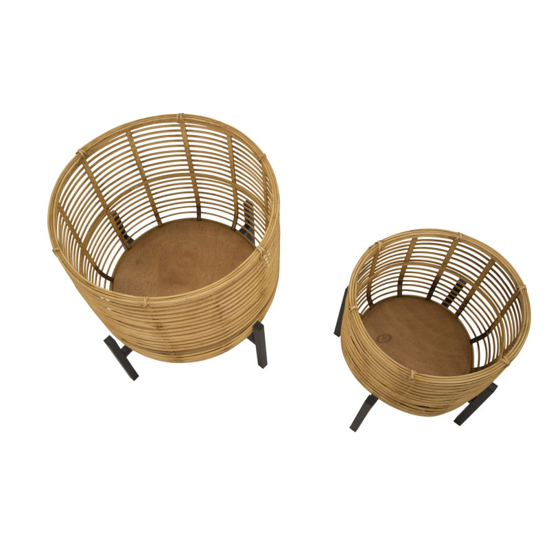 Portavasi coppia i Rattan Coppia 47 cm | levante shop