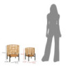 Portavasi coppia i Rattan Coppia 47 cm | levante shop