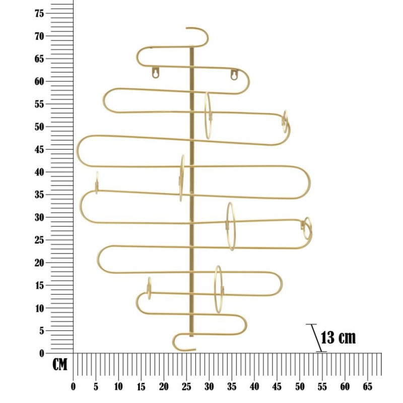 Porta Bottiglie Da Muro Alid cm 53x13x72
