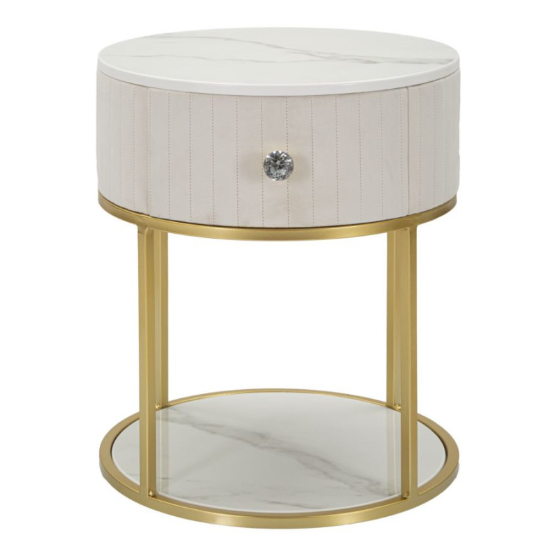 Comodino Montpellier Crema cm ø 42x48
