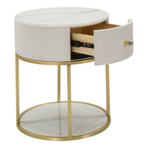 Zoom Comodino Montpellier Crema cm ø 42x48